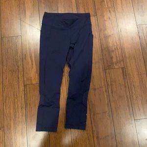 lululemon pace rival navy crop tights/leggings/yoga pants for running & training